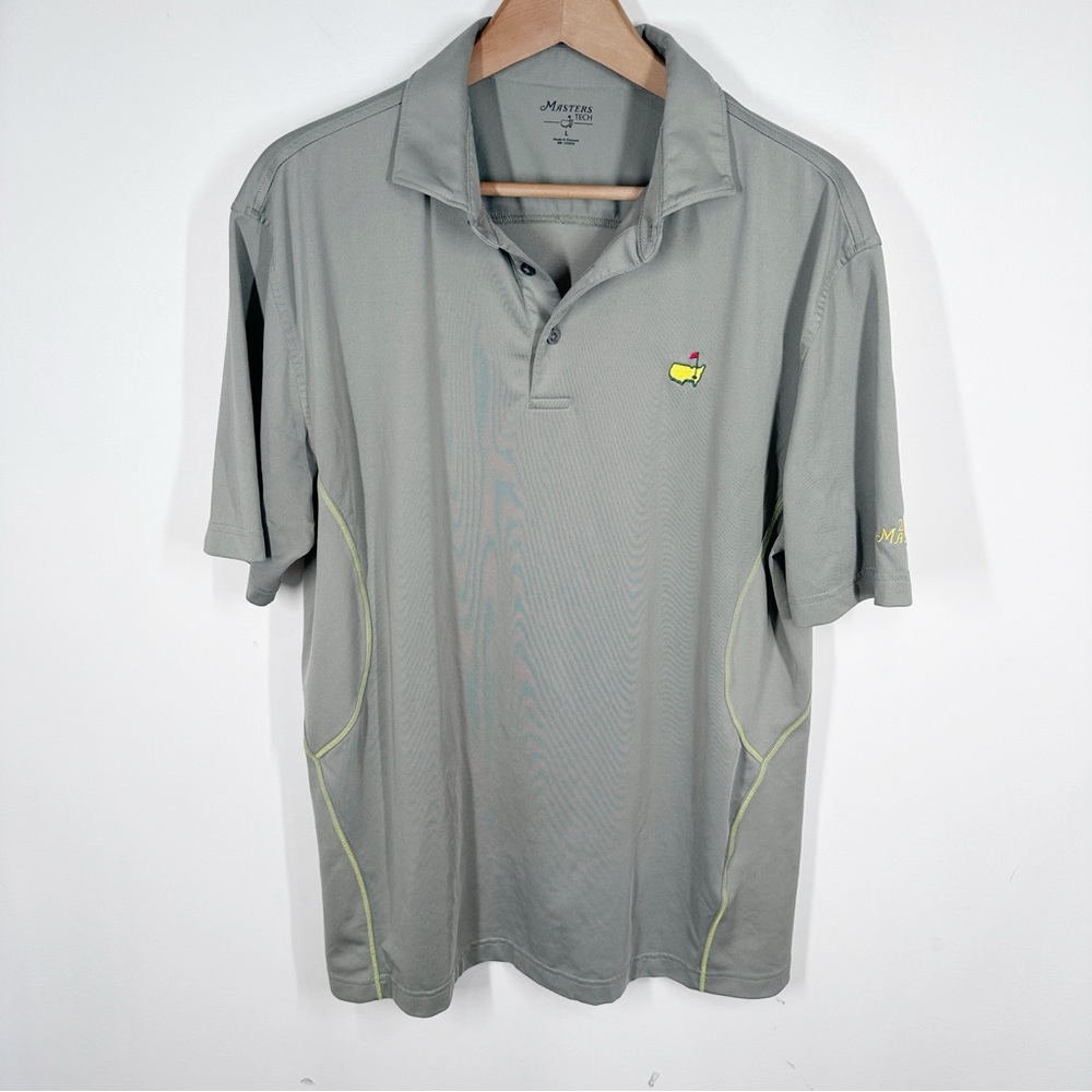Masters Tech Golf Polo Shirt Large Grey